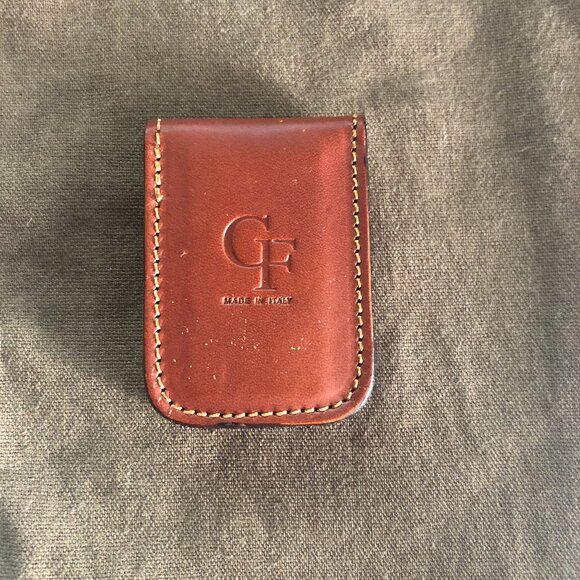 CF Magnetic Leather Money Clip Made in Italy - Picture 2 of 5